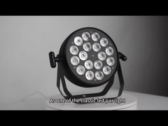 LED แบน par ขึ้นแสง 18LEDs RGBW 4 ใน 1 DMX การควบคุมสําหรับ