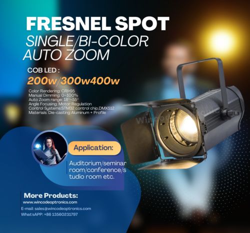 ข่าวบริษัทล่าสุดเกี่ยวกับ ศิลปะและวิทยาศาสตร์ในการเลือกไฟ LED Fresnel สำหรับห้องออกอากาศ หอประชุม และเวที