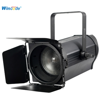 200W COB LED Fresnel Spotlight RGBALC Auto Zoom สําหรับสถานีทีวีโรงละครสตูดิโอมืออาชีพ