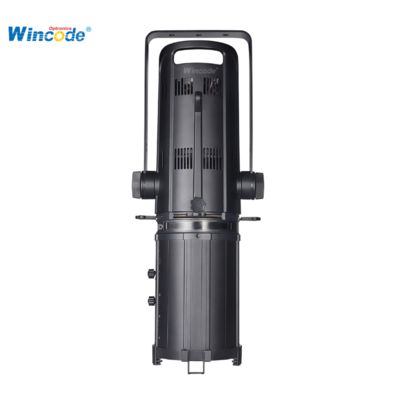 ราคาดี 200W RGBAW LED 25° ถึง 50° โปรไฟล์ สปอต ผิวจอสัมผัส & เลนส์ Aspheric & 4 เครื่องตัดโลหะสําหรับ ออนไลน์